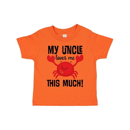

Inktastic Uncle Loves Me Childs Crab Gift Toddler Boy or Toddler Girl T-Shirt