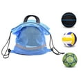 thumbnail image 1 of Basketball Mesh Drawstring Bag Bag Versatile Collapsible 45cmx60cm Inside Zipper Pouch Pool Beach Pouch Reflective Strip for Sporting, 1 of 8