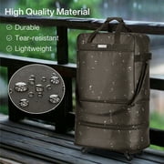 Hanke Suitcases with Wheels Expandable Foldable Luggage Bag Suitcase Collapsible Rolling Travel Bag Duffel Bag for Men Women Lightweight Suitcases,coffee