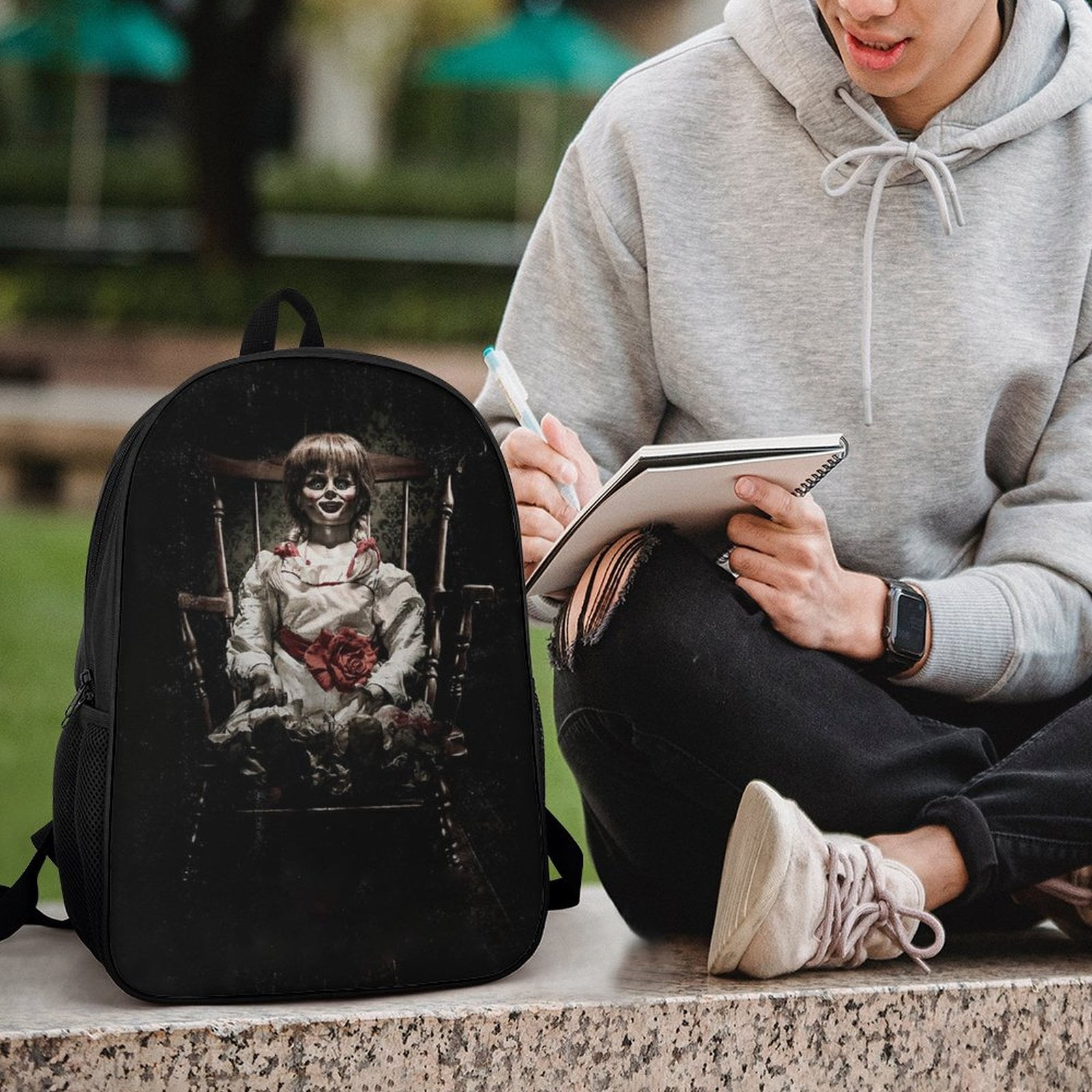 Annabelle♠️Backpack Set Annabelle Backpack, Horror Movie Computer Backpack, Large  main image 2