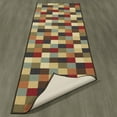 thumbnail image 5 of Ottomanson Ottohome Collection Non-Slip Rubberback Checkered Design Indoor Area Runner Rug, 5 of 5