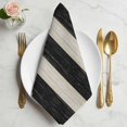 thumbnail image 2 of Black White Striped Cloth Napkins, Farmhouse Vintage Shabby Chic Wood Grain Washable and Reusable Dinner Napkins Set of 2, Table Napkin for Kitchen Party Birthday Wedding Hotel Housewarming 20"x20", 2 of 9