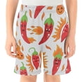 thumbnail image 3 of FINALGANG Boys Kids Cute cartoon Chili Pepper Print Shorts Elastic Waist Loose Fit Quick Dry Beach Shorts For Summer Beach Swimming Daily Play White 11-12 Years, 3 of 3