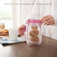 thumbnail image 4 of 20 Pcs Sacs de Conservation Alimentaire 3 Tailles Sacs Réutilisables pour Sandwichs Biscuits Bonbons Collation, 4 of 9