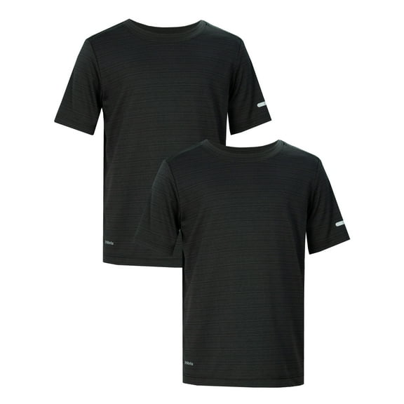 Athletic Works Boy's Short Sleeve Core Active T-Shirt 2-Pack, Sizes 4-18 & Husky