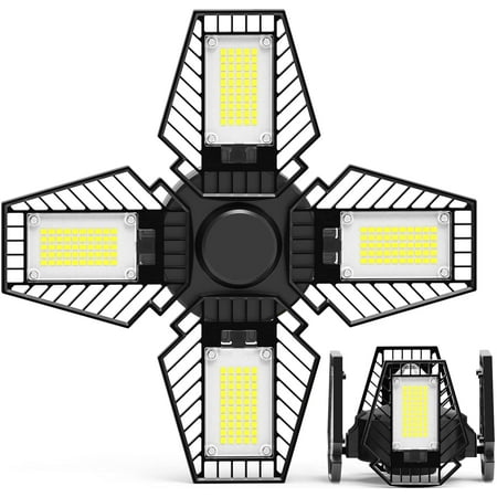 

2 Pack LED Garage Lights Metal Body 80 Watt 10000 Lumen FCC-Certified UL-Listed