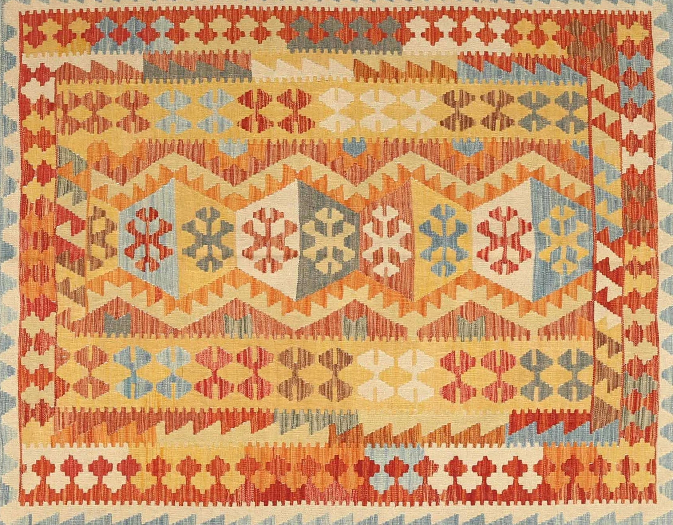 Ahgly Company Indoor Rectangle Contemporary Orange Abstract Area Rugs