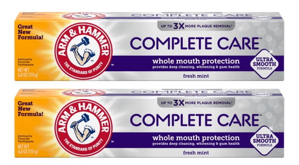 2 Pack Arm & Hammer Complete Care Toothpaste Fresh Mint 6oz Each