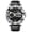 Silver shell black belt, variant on New dual-display men's leather watch, trendy waterproof electronic watch with calendar and alarm clock