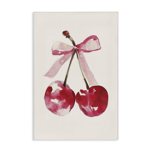 Stupell Industries Glam Mod Cherries Tied in Bow Canvas Art, 16 x 24, by Creative Studio