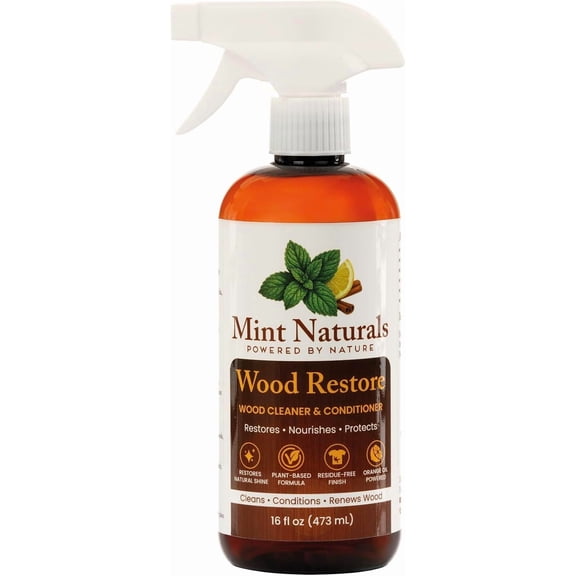 Furniture Cleaner & Wood Conditioner – Plant-Based Wood Polish | Cleans & Protects | 16 oz Made in USA