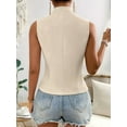 thumbnail image 2 of Women'S 2025 Summer Sleeveless Vest Casual Fully-Lined Slim Work Fashion Petite Elegant Tops Champagne S, 2 of 7