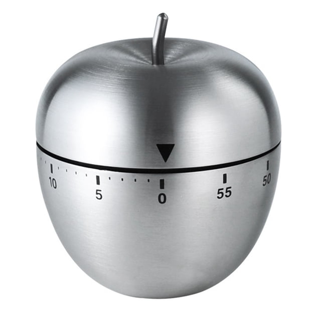 Kitchen Timer Cute Fruit Shaped Timer Manual Stainless Steel Mechanical Rotating Alarm for Time Management Workout Timer Cartoon 60 Minutes Count Down Timer