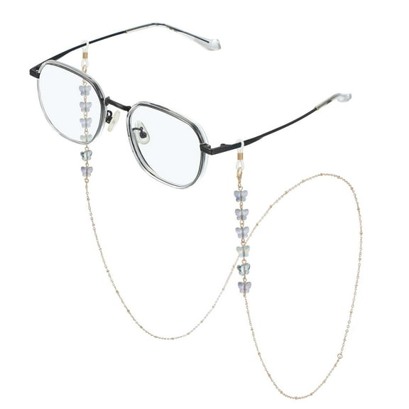 Glasses Chain for Women, Stylish Eyeglasses Chain with Lanyard and Butterfly Design