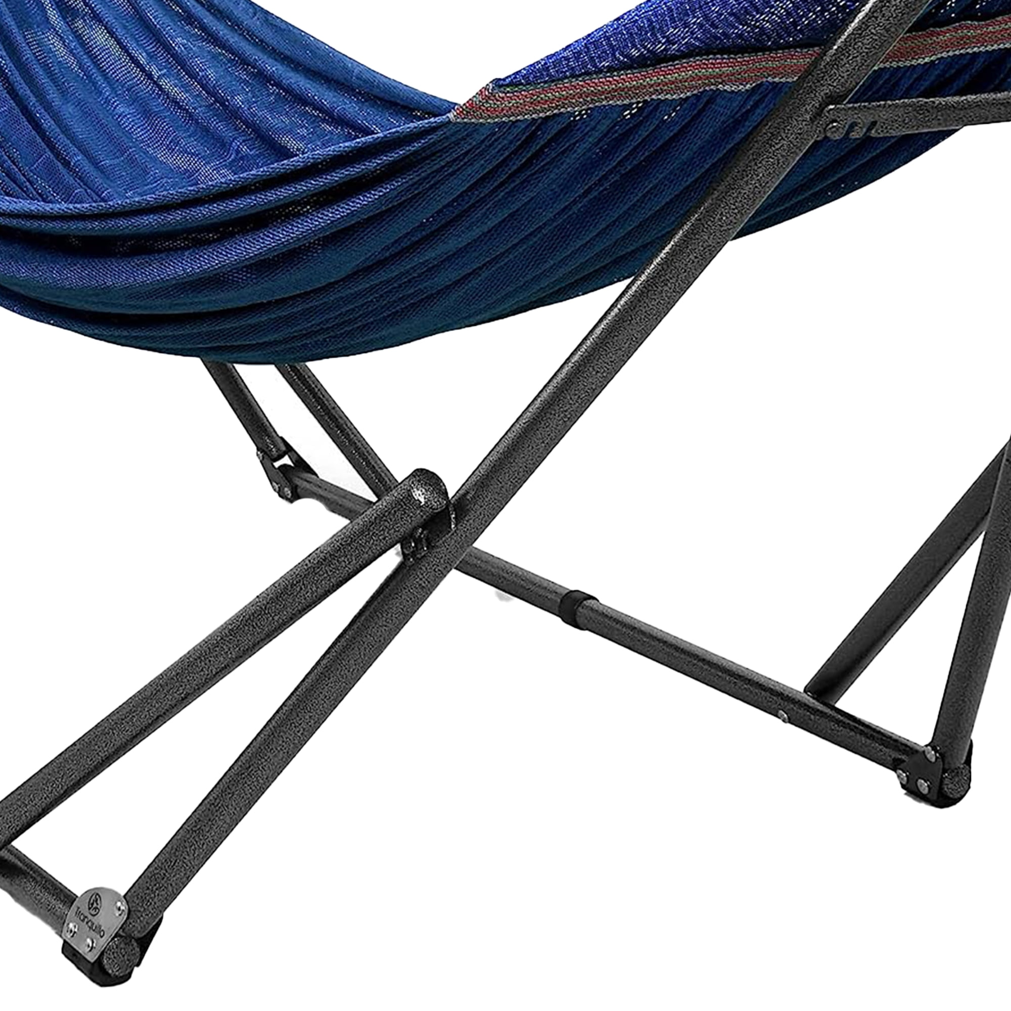 Tranquillo Universal 106.5" Double Hammock w Adjustable Stand & Bag, Aegean
