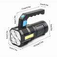 thumbnail image 4 of Linterna LED Wrrozz recargable por USB, 10000 lúmenes, resistente al agua, 4 of 9