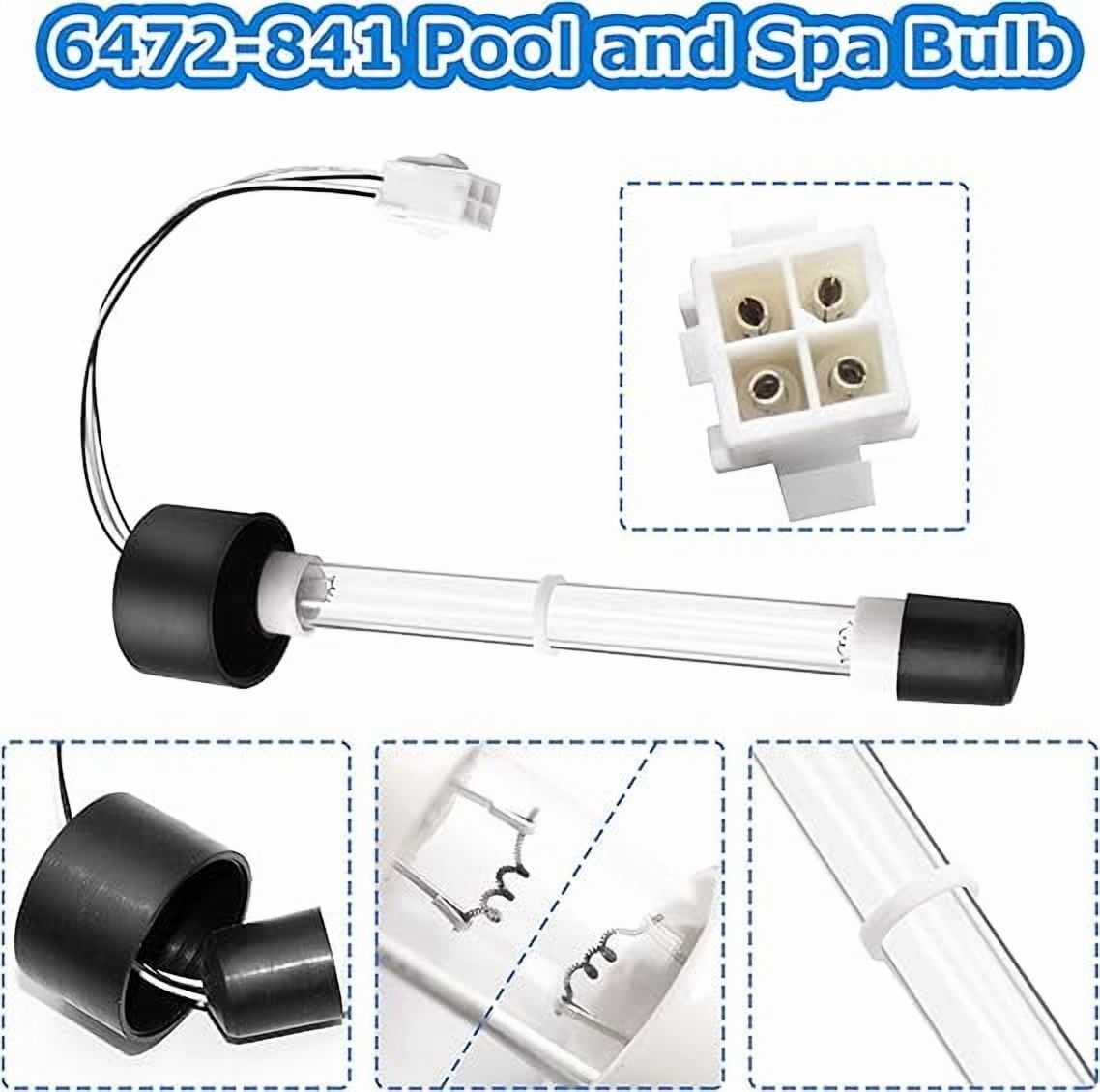 6472-841 Pool and Spa UV Bulb Replacement Parts Compatible with Sundance Hot Tub Spas Water Purification System, Complete Assemble with Gasket and Connector (1)