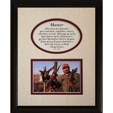 8X10 Bird Hunter Picture & Poetry Photo Gift Frame ~ Cream/Burgundy Mat With Black Frame ~ Pheasant/Duck/Goose Keepsake Gift For A Bird (Best Gifts For Bird Hunters)