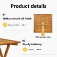 thumbnail image 6 of vidaXL Folding Patio Table 35.4"x29.5" Solid Acacia Wood, 6 of 11