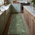 thumbnail image 4 of BERTHMEER 2'x6' Runner Rugs for Hallway Corridor Dorm Kitchen Entrance Entryway Bedroom Washable Vintage Traditional Non-slip Runner Rugs,Blackish Green, 4 of 6