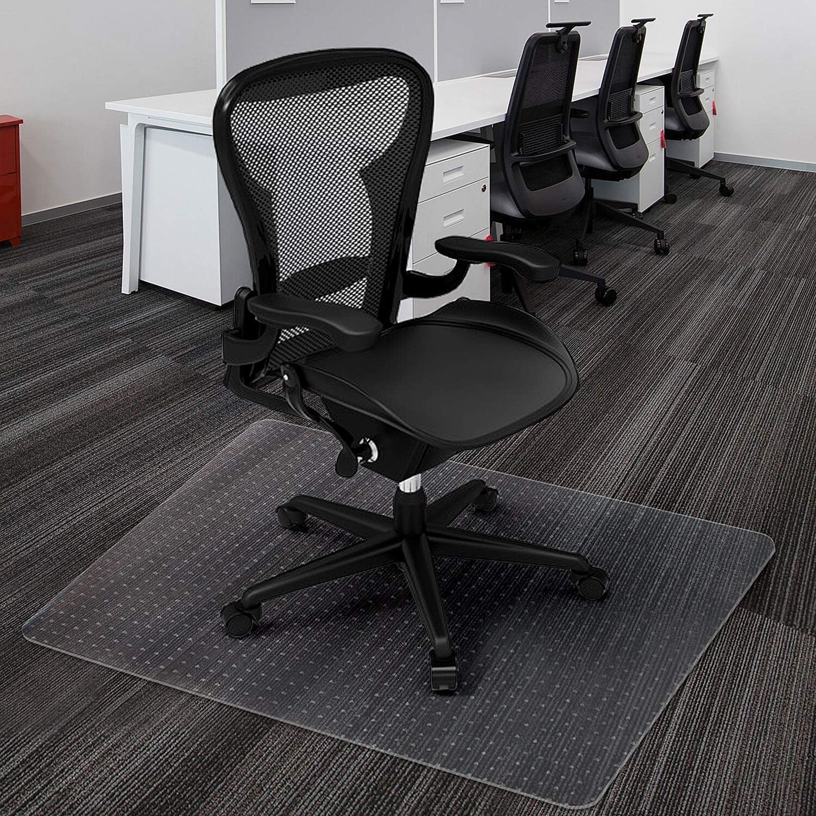 Azadx Chair Mat for Carpet Floor Office Chair Mat for Low Standard and No Pile Carpeted Floors Plastic Desk Chair Mat on Carpet for Easy Rolling Durable Carpet Protector Mat 30 x