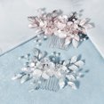thumbnail image 4 of Bride Hair Comb Wedding Bridal Hair Accessory Women Rhinestone Flower Headpiece, 4 of 9