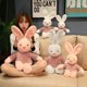 thumbnail image 2 of 2022 Cute Rabbit Plush Toy / T-Shirt Little White Rabbit Doll / Pillow / Children's Birthday Gift / Home DecorationWhite60cm Deng Xun unisex, 2 of 2