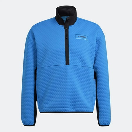 Adidas Terrex Hike Half-Zip Fleece H48995 Mens Shock Blue Long Sleeve Shirt HY86 (Regular,2XL)