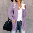 thumbnail image 4 of HIBRO Womens Open Front Cardigan Long Sleeve Knitted Soft Sweater Loose Lightweight Slouchy Coat Outwear, 4 of 7