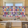 thumbnail image 2 of Yayeee Kitchen Curtains Tier Set of 2 Light Filtering 57"x36" Over Sink Window Panels, Blue Jam Jars, 2 of 7