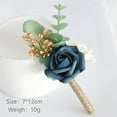 thumbnail image 4 of Guardurnaity Boutonniere de novio artificial de amplia aplicación para bodas y bailes Ojal Flores Corsage Mist Blue Type3 NO3, 4 of 6