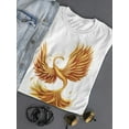 thumbnail image 3 of Magic Golden Firebird Phoenix T-Shirt Women -Image by Shutterstock, Female Medium, 3 of 4