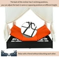 thumbnail image 5 of Williamspace Patio Rattan Daybed Chaise Lounge Patio Wicker Daybed with Adjustable Seats, Curtains for Garden, Backyard, Porch, Pool, Orange, 5 of 7