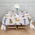 thumbnail image 3 of Dachshund Sport Square Tablecloth,Waterproof Square Table Cover,Wipeable Spillproof Washable Table Cover for Home Kitchen Party Decor 42"X42"(107x107cm), 3 of 6