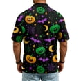 thumbnail image 7 of BRANROY Halloween Sports Polo Shirts Men - Funny Graphic Short Sleeve Button Down Casual Summer Tops with Novelty Print and Mesh Breathable for Golf and Daily Wear,Purple S, 7 of 7