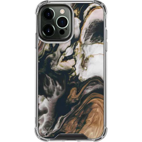 Skinit Copper and Black Marble Ink iPhone 14 Pro Max Clear Case