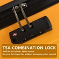 thumbnail image 6 of 3 Piece (20/24/28) Luggage Sets without Any Front Laptop Pocket, Lightweight ABS+PC Suitcase Hardshell with TSA Lock and Spinner Silent Wheels, Convenient for Trips, Orange, 6 of 8