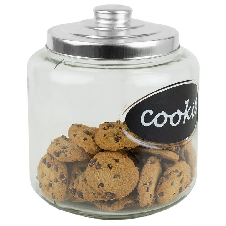 Home Basics Large Cookie Jar (Ivory) Cookie Jars For Kitchen Counter | Cute  Cookie Jar With Lid