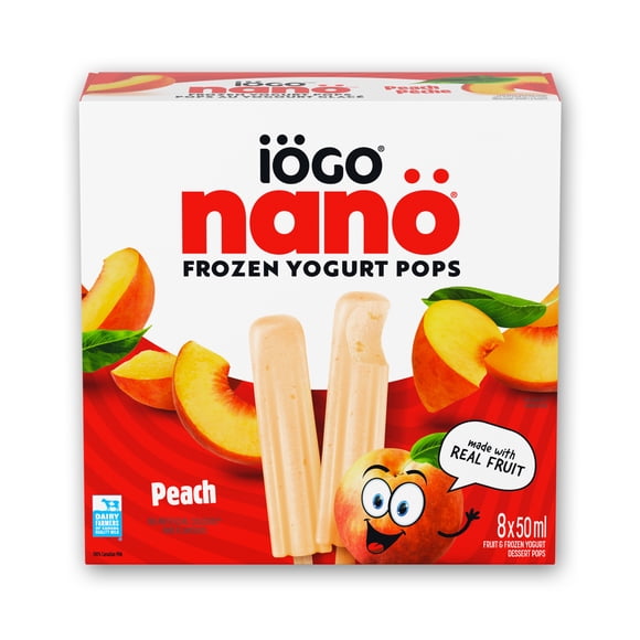 IÖGO Frozen Yogurt Bars, Strawberry Cheesecake, 1/2 Dipped White Chocolatey Coating, 4 x 80 ml