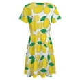 thumbnail image 5 of Lemon Print Sundress Short Sleeve Dress Summer Women Clothes Dress for Women Dresses, 5 of 7