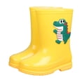 thumbnail image 2 of Hrsba Kids Rain Boots,On Dinosaur Print Waterproof Outdoor Short Rubber Boots for Ages 4-9, 2 of 6