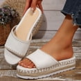 thumbnail image 6 of Women's Platform Espadrille Fisherman Sandals Casual Beach Shoes With Ankle Strap And Open Toe Design, 6 of 9