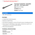 thumbnail image 2 of Front Inner Tie Rod End - Compatible with 1994 - 1999 Toyota Celica 1995 1996 1997 1998, 2 of 2
