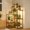 Warm Light, variant on GYA Plant Stand Indoor Plant Shelf Outdoor Corner Wood Plant Table 7 Pots Flower Stands for Living Room Plant Rack Indoor for Multiple Plants Patio Balcony Garden Decor