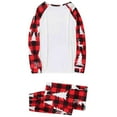 thumbnail image 3 of LSLJS Christmas Pajamas Pyjamas de Noël Assortis pour la Famille, Ensemble Assorti, Pjs de Noël pour la Famille, Ensemble Haut à Carreaux Rouges et Pantalon Long, Ensemble de Nuit pour les Fêtes, 3 of 4