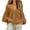 Brown, variant on Off the Shoulder Tops for Women Puff Long Sleeve Casual Shirts V Neck Cold Shoulder Going Out Blouses,L,Blue