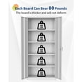 thumbnail image 6 of 71" Tall Secure Metal Storage Cabinet with 4 Adjustable Shelves, Double Lockable Doors & Adjustable Feet, Steel Utility Filing Cabinet for Pantry, Garage, Office, Workshop or Home, 6 of 7