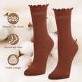 thumbnail image 3 of Loritta 7 Pairs Ruffle Socks Womens Crew Socks Casual Cute Frilly Cotton Socks for Women Soft, 3 of 7
