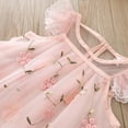 thumbnail image 6 of XBASW Toddler Kids Baby Girl Princess Floral Dresses Sleeveless Tutu Dress 1-6T Girls Party Wedding Pageant Dresses, 6 of 8