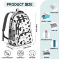 thumbnail image 5 of Cow and Spot White Pattern Cute School Backpack Bag with Padded Back and Adjustable Shoulder Straps 16.9 X 12.6 X 5.9 Inches, 5 of 5